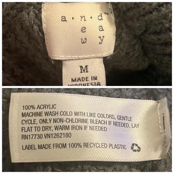 A New Day Target Sweater Tunic Turtleneck Chunky Knit Olive Green Women’s Size M - Picture 11 of 13